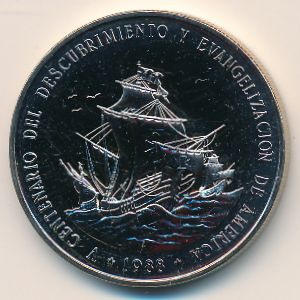 Доминиканская республика, 1 песо (1988 г.)