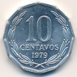 Чили, 10 сентаво (1979 г.)