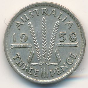 Австралия, 3 пенса (1958 г.)