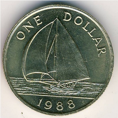 Bermuda Islands, 1 dollar, 1988–1997
