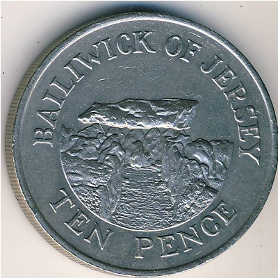 Jersey, 10 pence, 1983–1990