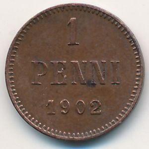 Финляндия, 1 пенни (1902 г.)