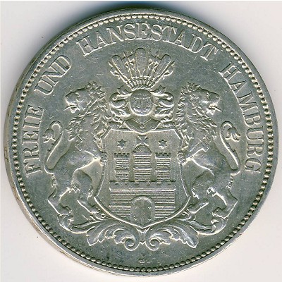 Гамбург, 5 марок (1891–1913 г.)