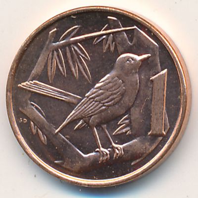 Cayman Islands, 1 cent, 2002