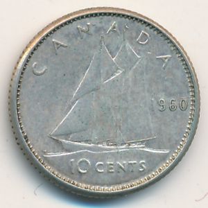 Канада, 10 центов (1960 г.)