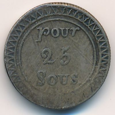 Маврикий, 25 су (1822 г.)