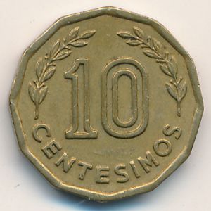 Уругвай, 10 сентесимо (1976 г.)