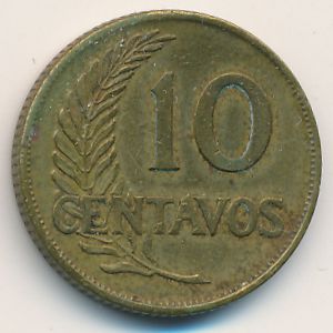 Перу, 10 сентаво (1942 г.)