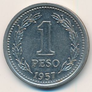 Аргентина, 1 песо (1957 г.)