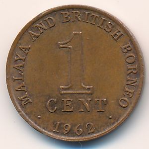 Malaya and British Borneo, 1 cent, 1962