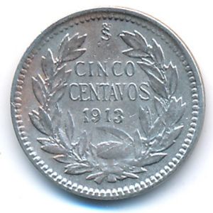 Чили, 5 сентаво (1913 г.)
