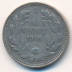 Чили, 5 сентаво (1916 г.)