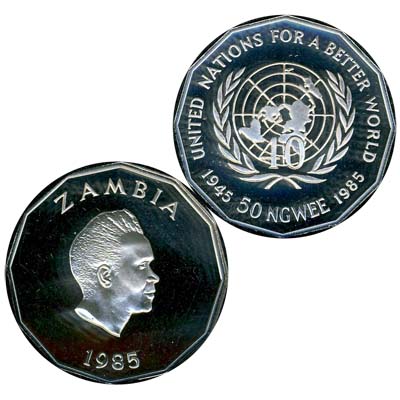 Zambia, 50 ngwee, 1985
