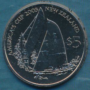 New Zealand, 5 dollars, 2002