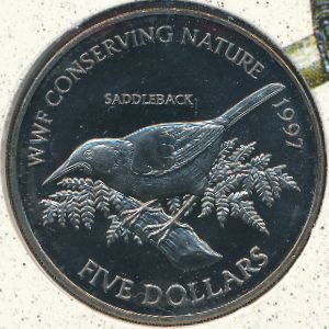 New Zealand, 5 dollars, 1997