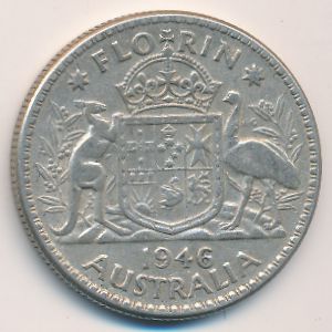 Австралия, 1 флорин (1946 г.)