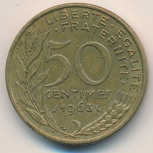 Франция, 50 сентим (1963 г.)