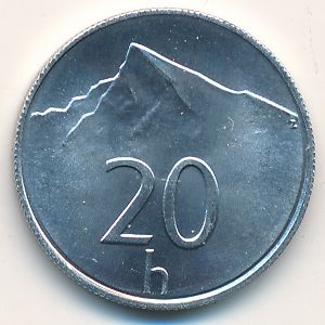 Словакия, 20 гелеров (2001 г.)