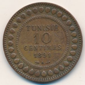 Тунис, 10 сентим (1891 г.)