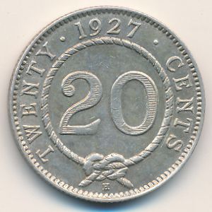 Саравак, 20 центов (1927 г.)