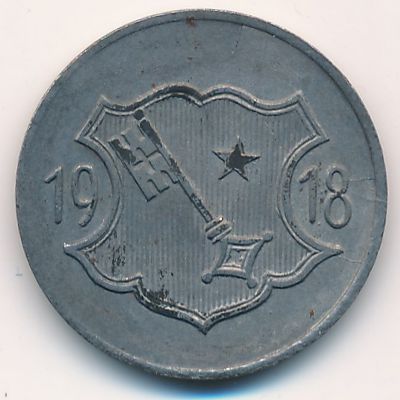 Вормс., 10 пфеннигов (1918 г.)