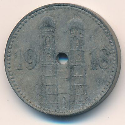 Munich, 15 пфеннигов, 1918
