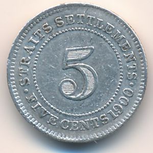 Стрейтс-Сетлментс, 5 центов (1900 г.)