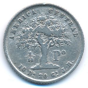Costa Rica, 1/8 pesos, 1850–1855