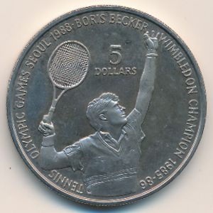 Niue, 5 dollars, 1987