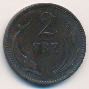 Дания, 2 эре (1889 г.)