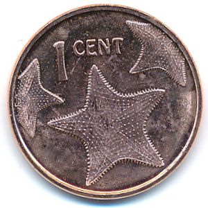 Bahamas, 1 cent, 2014–2015