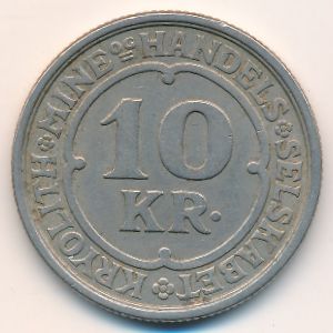 Гренландия, 10 крон (1922 г.)