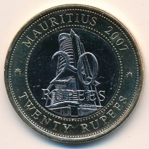 Маврикий, 20 рупий (2007 г.)