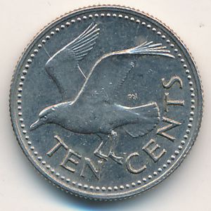 Барбадос, 10 центов (1973 г.)