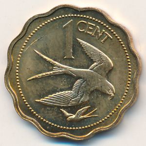 Belize, 1 cent, 1975–1976