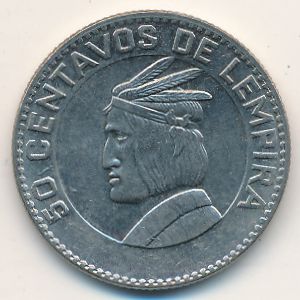 Honduras, 50 centavos, 1967