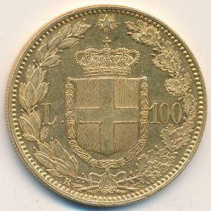Италия, 100 лир (1883 г.)