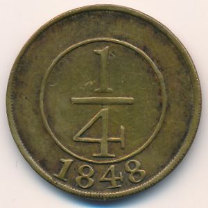 Доминиканская республика, 1/4 реала (1848 г.)