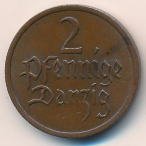 Данциг, 2 пфеннига (1937 г.)