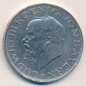 Бавария, 3 марки (1914 г.)