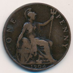 Великобритания, 1 пенни (1904 г.)