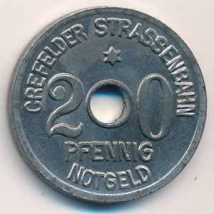 Крефельд., 20 пфеннигов (1919 г.)