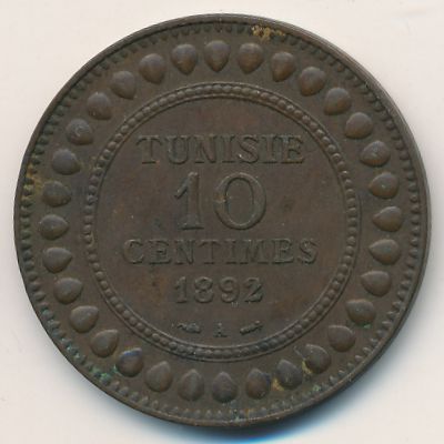 Тунис, 10 сентим (1892 г.)