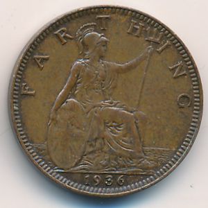 Великобритания, 1 фартинг (1936 г.)