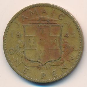 Ямайка, 1 пенни (1945 г.)