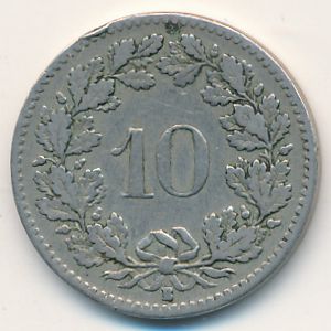 Швейцария, 10 раппенов (1907 г.)