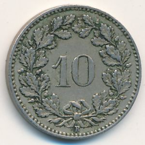 Швейцария, 10 раппенов (1920 г.)