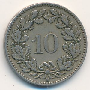 Швейцария, 10 раппенов (1922 г.)