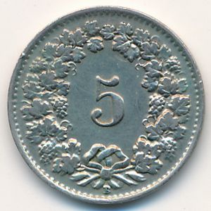 Швейцария, 5 раппенов (1948 г.)