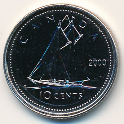 Канада, 10 центов (2000 г.)